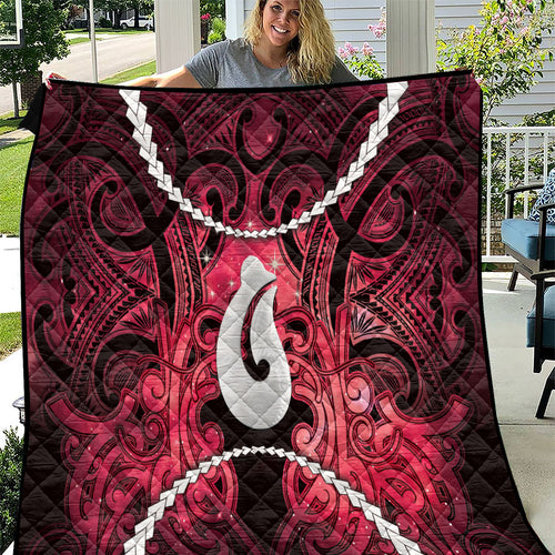 Maori Matariki Hei Matau Whero Quilt Maori Kowhaiwhai Pattern Galaxy
