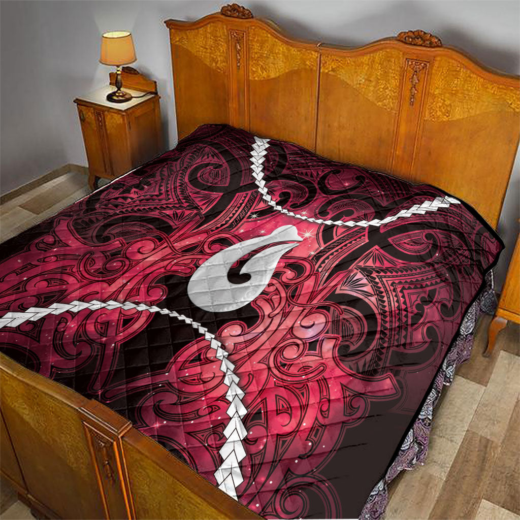 Maori Matariki Hei Matau Whero Quilt Maori Kowhaiwhai Pattern Galaxy