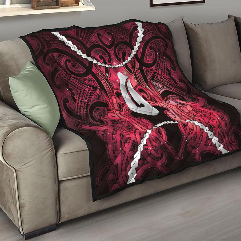 Maori Matariki Hei Matau Whero Quilt Maori Kowhaiwhai Pattern Galaxy