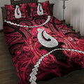 Maori Matariki Hei Matau Whero Quilt Bed Set Maori Kowhaiwhai Pattern Galaxy