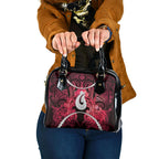 Maori Matariki Hei Matau Whero Shoulder Handbag Maori Kowhaiwhai Pattern Galaxy
