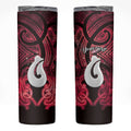 Personalised Maori Matariki Hei Matau Whero Skinny Tumbler Maori Kowhaiwhai Pattern Galaxy