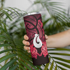 Personalised Maori Matariki Hei Matau Whero Skinny Tumbler Maori Kowhaiwhai Pattern Galaxy