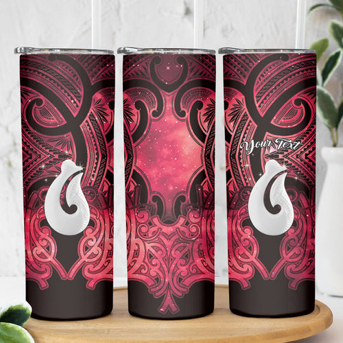 Personalised Maori Matariki Hei Matau Whero Skinny Tumbler Maori Kowhaiwhai Pattern Galaxy