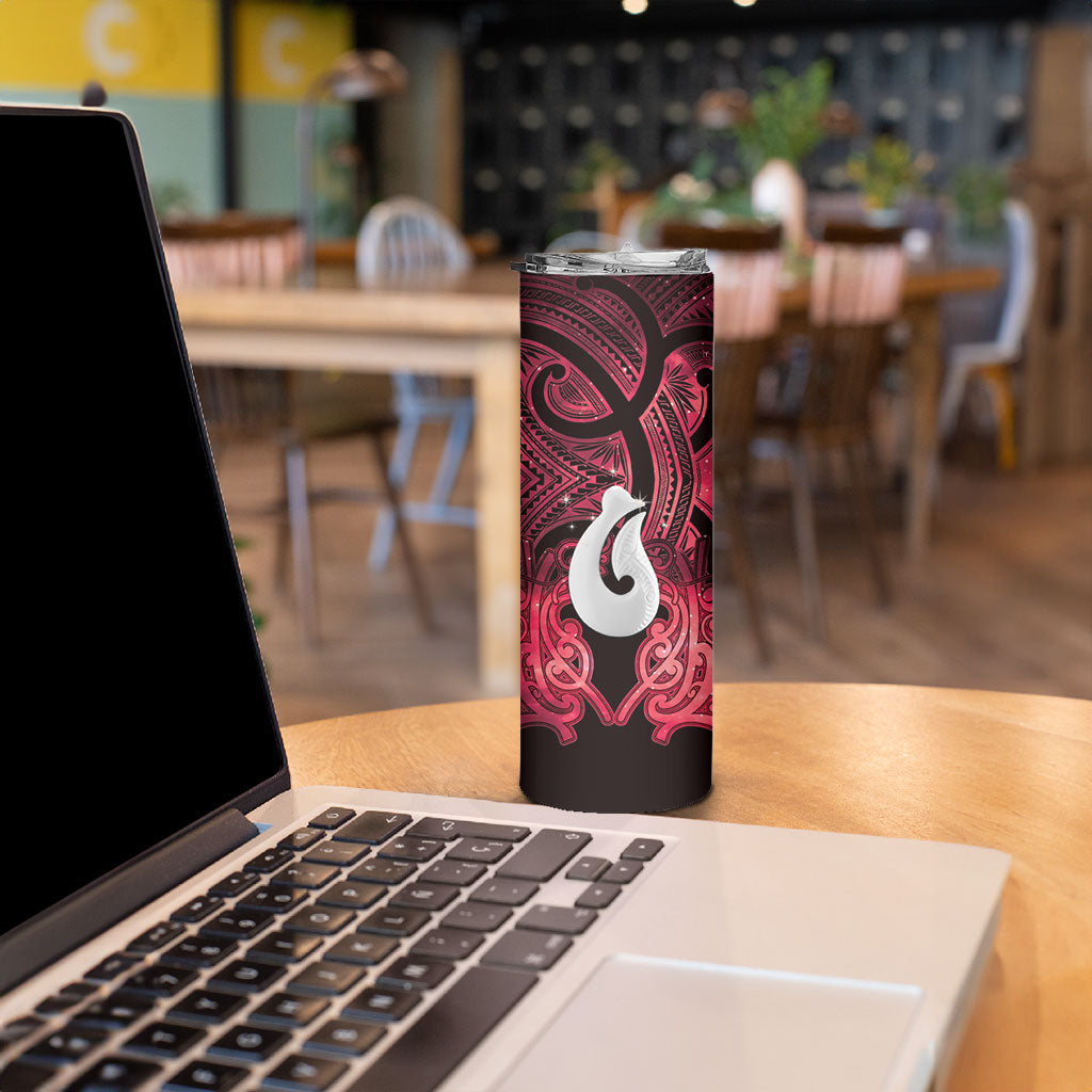 Personalised Maori Matariki Hei Matau Whero Skinny Tumbler Maori Kowhaiwhai Pattern Galaxy