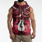 Personalised Maori Matariki Hei Matau Whero Sleeveless Zip Hoodie Maori Kowhaiwhai Pattern Galaxy
