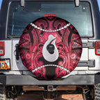 Maori Matariki Hei Matau Whero Spare Tire Cover Maori Kowhaiwhai Pattern Galaxy