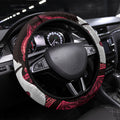 Maori Matariki Hei Matau Whero Steering Wheel Cover Maori Kowhaiwhai Pattern Galaxy