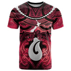 Personalised Maori Matariki Hei Matau Whero T Shirt Maori Kowhaiwhai Pattern Galaxy
