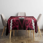 Maori Matariki Hei Matau Whero Tablecloth Maori Kowhaiwhai Pattern Galaxy