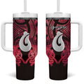 Personalised Maori Matariki Hei Matau Whero Tumbler With Handle Maori Kowhaiwhai Pattern Galaxy