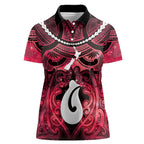 Personalised Maori Matariki Hei Matau Whero Women Polo Shirt Maori Kowhaiwhai Pattern Galaxy