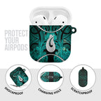 Maori Matariki Hei Matau Turquoise AirPods Case Maori Kowhaiwhai Pattern Galaxy