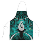 Maori Matariki Hei Matau Turquoise Apron Maori Kowhaiwhai Pattern Galaxy