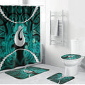 Maori Matariki Hei Matau Turquoise Bathroom Set Maori Kowhaiwhai Pattern Galaxy