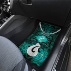 Personalised Maori Matariki Hei Matau Turquoise Car Mats Maori Kowhaiwhai Pattern Galaxy