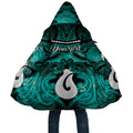 Personalised Maori Matariki Hei Matau Turquoise Cloak Maori Kowhaiwhai Pattern Galaxy