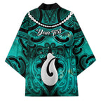 Personalised Maori Matariki Hei Matau Turquoise Kimono Maori Kowhaiwhai Pattern Galaxy