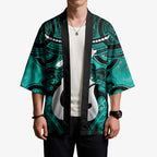 Personalised Maori Matariki Hei Matau Turquoise Kimono Maori Kowhaiwhai Pattern Galaxy
