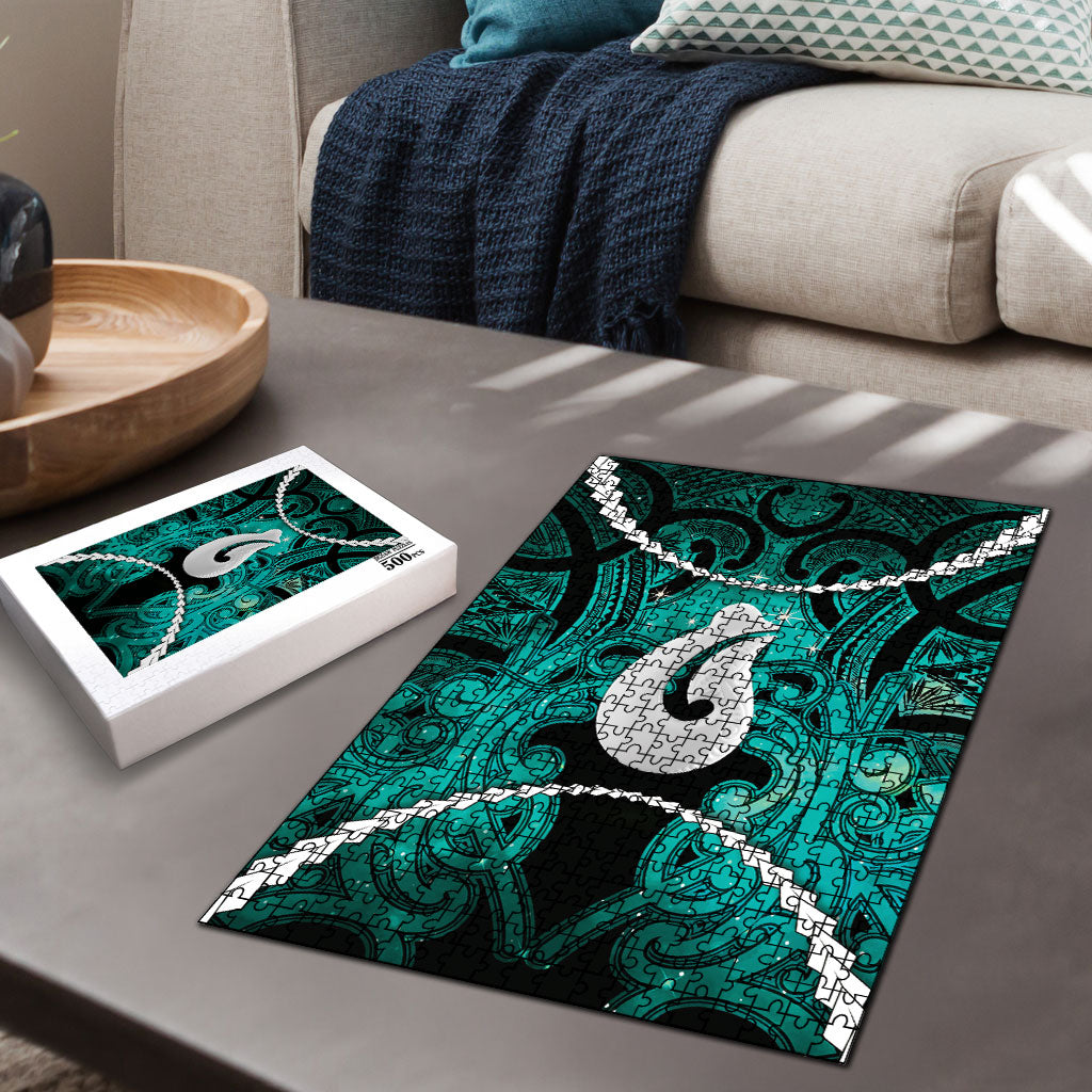 Maori Matariki Hei Matau Turquoise Puzzle Maori Kowhaiwhai Pattern Galaxy