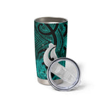 Personalised Maori Matariki Hei Matau Turquoise Tumbler Cup Maori Kowhaiwhai Pattern Galaxy