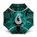 Maori Matariki Hei Matau Turquoise Umbrella Maori Kowhaiwhai Pattern Galaxy