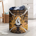 Maori Matariki Hei Matau Kowhai Laundry Basket Maori Kowhaiwhai Pattern Galaxy