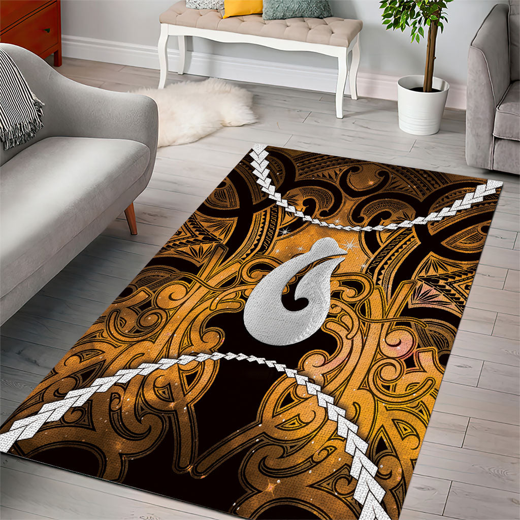 Maori Matariki Hei Matau Kowhai Area Rug Maori Kowhaiwhai Pattern Galaxy
