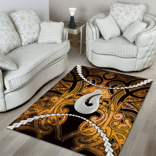Maori Matariki Hei Matau Kowhai Area Rug Maori Kowhaiwhai Pattern Galaxy