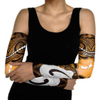 Personalised Maori Matariki Hei Matau Kowhai Arm Sleeves Maori Kowhaiwhai Pattern Galaxy