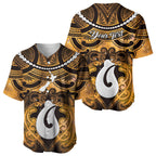 Personalised Maori Matariki Hei Matau Kowhai Baseball Jersey Maori Kowhaiwhai Pattern Galaxy