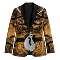 Personalised Maori Matariki Hei Matau Kowhai Blazer Maori Kowhaiwhai Pattern Galaxy