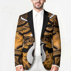 Personalised Maori Matariki Hei Matau Kowhai Blazer Maori Kowhaiwhai Pattern Galaxy