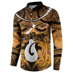 Personalised Maori Matariki Hei Matau Kowhai Button Sweatshirt Maori Kowhaiwhai Pattern Galaxy