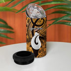 Personalised Maori Matariki Hei Matau Kowhai 4 in 1 Can Cooler Tumbler Maori Kowhaiwhai Pattern Galaxy