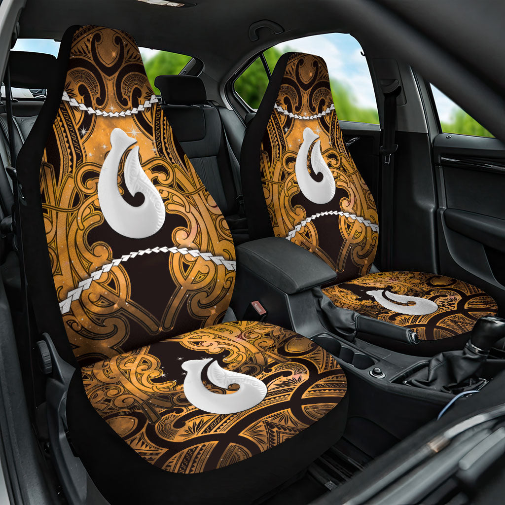 Maori Matariki Hei Matau Kowhai Car Seat Cover Maori Kowhaiwhai Pattern Galaxy
