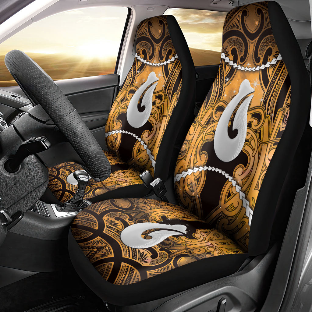 Maori Matariki Hei Matau Kowhai Car Seat Cover Maori Kowhaiwhai Pattern Galaxy