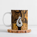 Personalised Maori Matariki Hei Matau Kowhai Ceramic Mug Maori Kowhaiwhai Pattern Galaxy