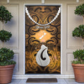Personalised Maori Matariki Hei Matau Kowhai Door Cover Maori Kowhaiwhai Pattern Galaxy