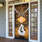 Personalised Maori Matariki Hei Matau Kowhai Door Cover Maori Kowhaiwhai Pattern Galaxy