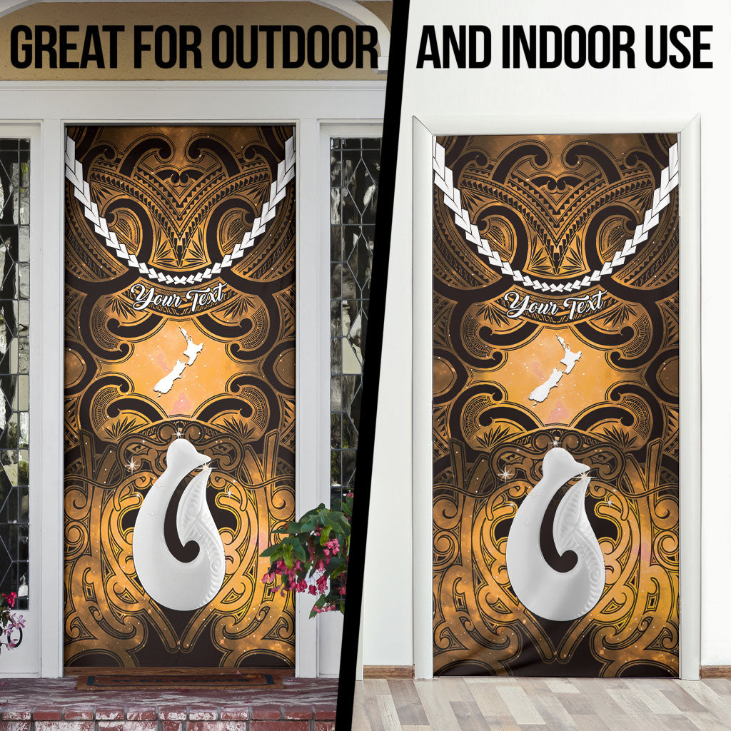 Personalised Maori Matariki Hei Matau Kowhai Door Cover Maori Kowhaiwhai Pattern Galaxy