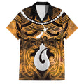 Personalised Maori Matariki Hei Matau Kowhai Family Matching Long Sleeve Bodycon Dress and Hawaiian Shirt Maori Kowhaiwhai Pattern Galaxy