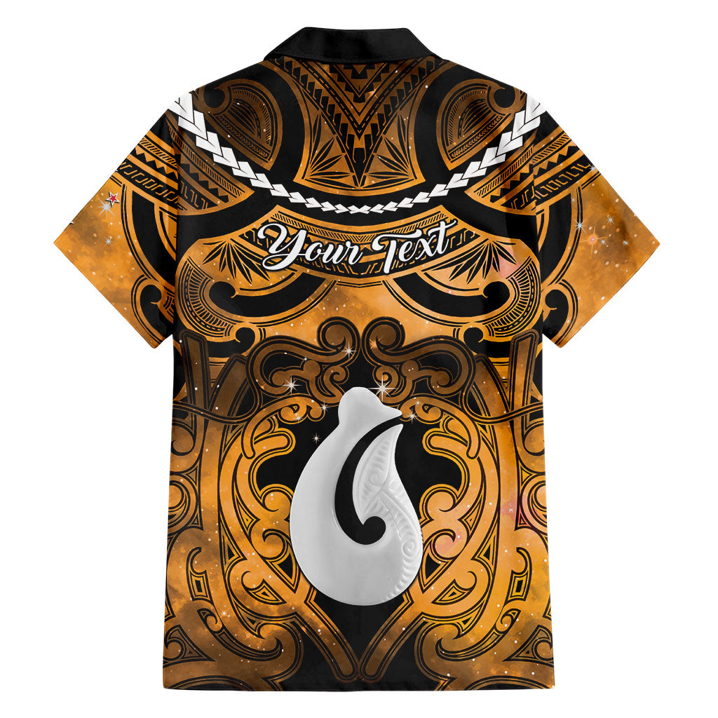 Personalised Maori Matariki Hei Matau Kowhai Family Matching Long Sleeve Bodycon Dress and Hawaiian Shirt Maori Kowhaiwhai Pattern Galaxy