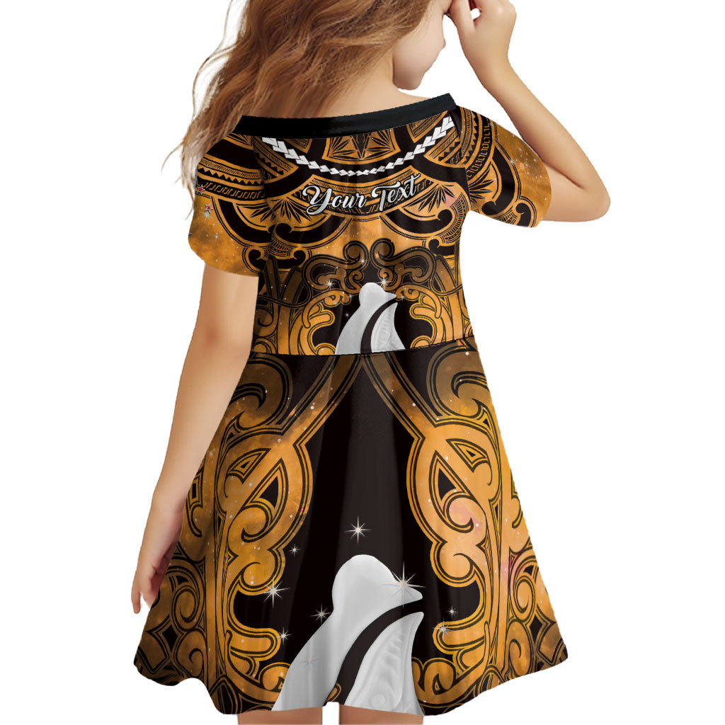 Personalised Maori Matariki Hei Matau Kowhai Family Matching Tank Maxi Dress and Hawaiian Shirt Maori Kowhaiwhai Pattern Galaxy