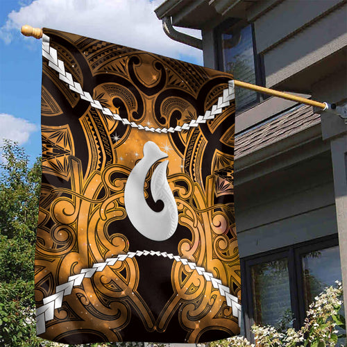 Maori Matariki Hei Matau Kowhai Garden Flag Maori Kowhaiwhai Pattern Galaxy