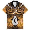 Personalised Maori Matariki Hei Matau Kowhai Hawaiian Shirt Maori Kowhaiwhai Pattern Galaxy