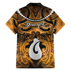 Personalised Maori Matariki Hei Matau Kowhai Hawaiian Shirt Maori Kowhaiwhai Pattern Galaxy