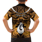 Personalised Maori Matariki Hei Matau Kowhai Hawaiian Shirt Maori Kowhaiwhai Pattern Galaxy