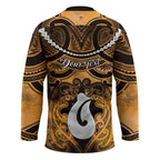 Personalised Maori Matariki Hei Matau Kowhai Hockey Jersey Maori Kowhaiwhai Pattern Galaxy