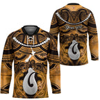 Personalised Maori Matariki Hei Matau Kowhai Hockey Jersey Maori Kowhaiwhai Pattern Galaxy